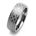 thumbnail image 2 of Women's 7MM Comfort Fit Tungsten Carbide Wedding Band Celtic Knot Engraved Domed Ring (7 to 14), 13.5, 2 of 3