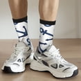 thumbnail image 6 of Vsdgher Navy Blue Anchor Crew Socks for Men & Women, Breathable Casual Athletic Ankle Socks, 6 of 6