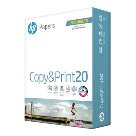 - HP Copy&Print20, Multipurpose Paper 8.5x11, 20lb, 92bright, 750 Sheets