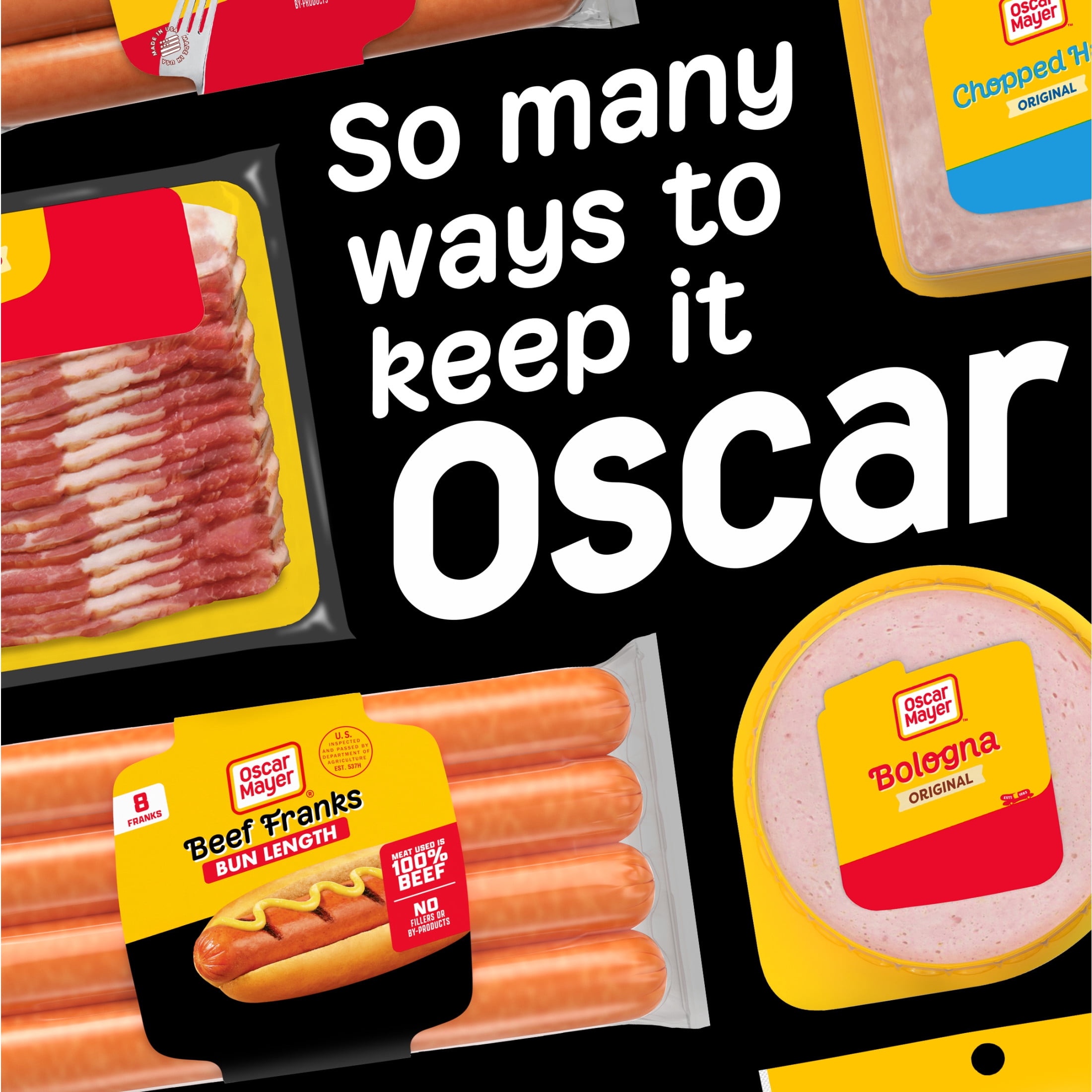 Oscar Mayer Bun-Length Beef Franks Hot Dogs, 8 Count Pack