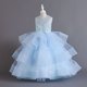 thumbnail image 1 of Vestido de malla para niña, vestido de princesa, vestido de noche de alta gama para cumpleaños de niña de flores, 1 of 6