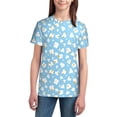 thumbnail image 3 of Wukai Blue Popcorn Youth Unisex Short Sleeve T-Shirt for Boys, Girls, Teens, and Kids-Small, 3 of 7