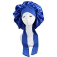 thumbnail image 1 of Satin Bonnet Skin-friendly Wear Resistant Imitation Silk Braid Sleeping Bonnet Cap for Home, 1 of 10