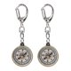 thumbnail image 3 of Compass Keychains, 2PCS Vintage Keyring Pendant Zinc Alloy Pocket Compass Keychains for Outdoor Navi, 3 of 4