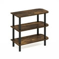 thumbnail image 3 of Furinno TURN-N-TUBE 26-Inch 3-Tier Curved Freestanding Shoe Amber Pine/Black, 3 of 6