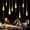 Warm White, variant on LED Meteor Shower Lights- 30cm 8 Tubes 288LEDs Solar Raindrop Cascading Lights Icicle String Lights for Wedding Christmas Party Outdoor Garden Gazebo Decoration.