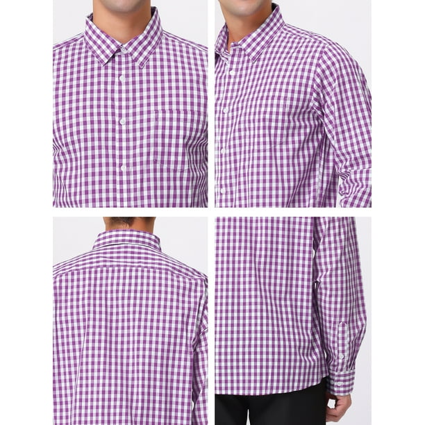 Camisa cuadros morada hotsell