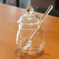 thumbnail image 2 of 250ml Honey Pot Jar And Dipper Set Glass Dippers Mini Jars Spoon With Container Dispenser Glass Honey Pot Set Transparent Clear Heat Resistant Jam, 2 of 4
