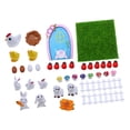 thumbnail image 3 of 1/12 casa de muñecas decoración de Pascua conejo, oveja, , huevos, valla, puerta y césped adornos de vacaciones en miniatura muebles de juguete Hugo Juguetes en miniatura para casa de muñecas, 3 of 10