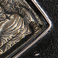 thumbnail image 1 of Amulette Bodhisattva, Pendentif Buddha en Métal Coupé à l'Arc, Bijou en Acier Inoxydable Ultra Réactif, 1 of 4