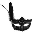 thumbnail image 2 of Feather Pearl Mask Halloween Party Masquerade White Black Eye Masks Women Night Club Shows Dance Role Playing Prop Decorations, 2 of 5