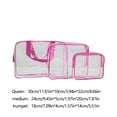 thumbnail image 4 of 3PC Travel Toiletry Bag, Large Clear Makeup Bag with Handle & Zipper, Portable Toiletry Bag, Useful Transparent Storage Bag for Men Women, Waterproof Travel Bag, Travel Accessories Essentials, 4 of 5