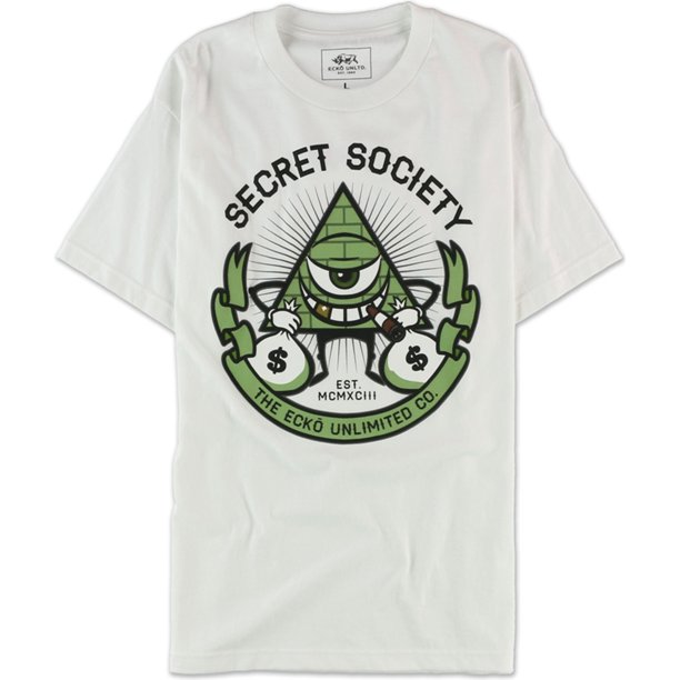 Camiseta gráfica Ecko Unltd Green Eyed Bandit para hombre blanca mediana