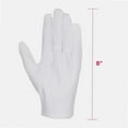 thumbnail image 3 of 12 Pairs Cotton Gloves for Dry Hands, Anezus White Cotton Gloves Cloth Serving Gloves for Eczema Moisturizing Dry Hands Coin Jewelry Silver Archival Costume Inspection, Medium Size, 3 of 5