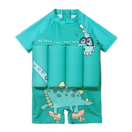 

IBTOM CASTLE Toddler Floatation Swimsuit with Adjustable Buoyancy Float Suit One-Piece Training Aid Swimwear for Boys Girls 4-5 Years Green-Dinosaur