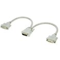 thumbnail image 1 of 1ft DVI-D M To DVI-D F x 2 Split Cable  Beige, 1 of 1