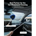 thumbnail image 2 of Car Windshield Cleaner Tool, Window Cleaning Kit with 39in Car Mirror Squeegee, 4 Reusable Microfiber Pads and Extendable Handle, Blue, 2 of 9