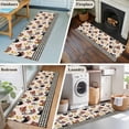 thumbnail image 5 of Runner Rug 2 x 6 Ft, Farmhouse Rooster Washable Non-Slip Floor Mat for Kitchen Hallway/Entryway, Vintage Watercolor Flowers Black Plaid Long Kitchen Runner Area Rugs for Living Room, Low-Profile, 5 of 8