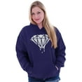 thumbnail image 3 of Diamond Dripping Fashionable Girly Unisex Plus Size Hoodie Brisco Brands 5X, 3 of 6