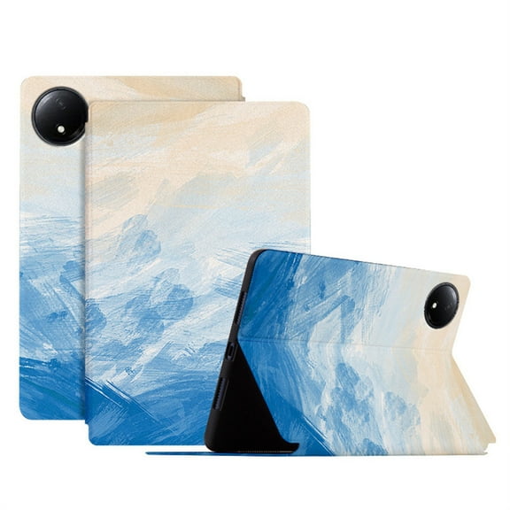 Ultra Thin for Xiaomi Redmi Pad SE 8.7 Case 8.7" Multi-Angle Viewing Stand Tablet Case TPU   PU Leather Kickstand Case[Oil painting series]- 01
