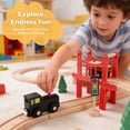 thumbnail image 3 of HYPERLIVING Wooden Train Set for Toddler - 39 Piece- with Wooden Tracks Fits Thomas, Brio, Chuggington, Melissa and Doug- Expandable, Changeable-Train Toy for 3 4 5 Years Old Girls & Boys, 3 of 7