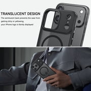 DOMAVER Magnetic for iPhone 18 Pro Max Case / iPhone 17 Pro Max Case 6.9 - Slim Fit Matte Translucent Cover | MagSafe Compatible | Shockproof Anti-Yellowing | Black