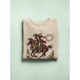 thumbnail image 3 of Santa Cowboy Rodeo Festive Men's Sweatshirt, 3 of 4