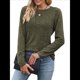 thumbnail image 2 of Blusas Elegantes e Informales de Larga para Mujer, Ropa Informal de Negocios, Suéteres Cálidos de Otoño. Verde XXL, 2 of 9