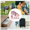 thumbnail image 4 of Unique Bargains 8 Pcs Portable Packing Cube Set for Luggage Pink, 4 of 6