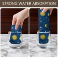 thumbnail image 4 of 2 Pcs Funny Kitchen Towels,Blue Sun Moon Star Pattern Microfiber Dish Towels,Kitchen Tea Towels,Kitchen Towel Set (18" X 26"), 4 of 7