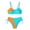Mint Green, variant on Kids Girls Swimsuit Color Block Sporty Bikini Sets Adjustable Straps Black Girls Two Piece Bathing Suit Size 7-8 Years