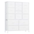 thumbnail image 2 of NEILA 15-Drawers Dresser for Bedroom Tall Chest of Drawers, Metal Frame,Wood Tabletop & Fabric Drawers Storage Organizer,Sturdy and Durable Cabinet for Hallway, Entryway,Living Room,White, 2 of 9