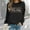 Black, variant on Women Sweatshirts Sweat Shirts Women Long Sleeve Women's Pullover Green Plain Crewneck Sweatshirt Fall Sweatshirt Sweatshirt Women Trendy