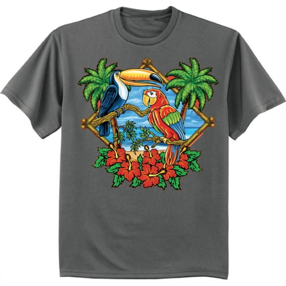 Parrot Toucan Tropical Bird Art Tee Shirt