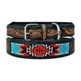 thumbnail image 2 of Affilare Genuine Leather Dog Collar Western Style Beaded Dog Collar Hand Tooled and Padded for Extra Comfort 10AB008-Extra Small, 2 of 9