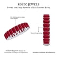 thumbnail image 6 of Rosec Jewels Lab Grown Ruby Eternity Band - AAAA Quality Certified - Emerald Cut Ruby Anniversary Band - Ready to Gift, 925 Sterling Silver, US 4.00, 6 of 7