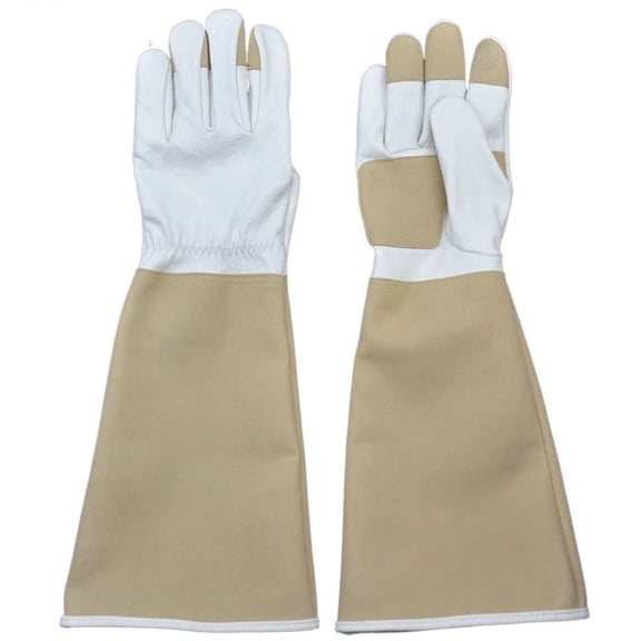 Rose Pruning Gloves for Men & Women, Long Thorn Proof Gardening Gloves, Breathable Pigskin Leather Gauntlet, Best Garden Gifts & Tools for Gardener（L）