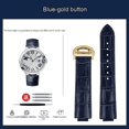 thumbnail image 3 of Correa de reloj de cuero genuino para hombres y mujeres para Cartier Blue Ballons W69012Z4 W69016Z4 W6920085 Correa de reloj de cuero genuino, 3 of 5