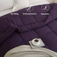 thumbnail image 3 of BedTreat Down Alternative Comforter with Corner Tabs - All Season Quilted King Size 240 GSM Purple Comforter, Machine Washable Microfiber Bedding, 3 of 7