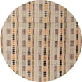thumbnail image 1 of Ahgly Company Indoor Round Abstract Dark Gold Brown Abstract Area Rugs, 3' Round, 1 of 6