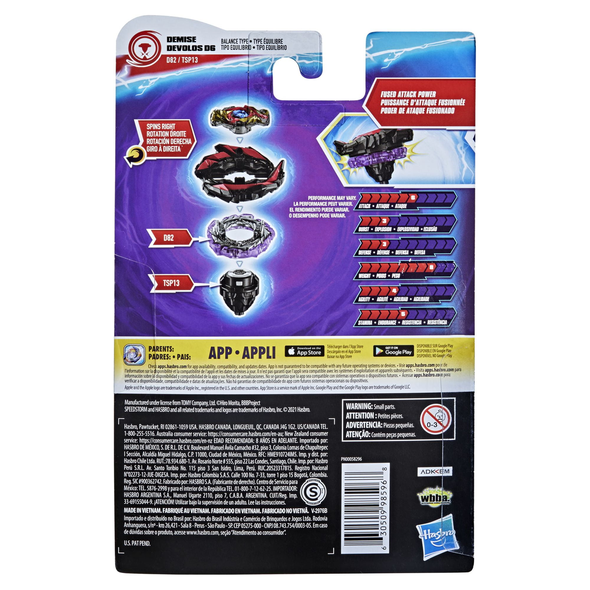 Beyblade Burst Surge, Trousse de départ avec toupie de compétition Speedstorm Mirage Fafnir F6 et lanceur - Beyblade