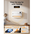 thumbnail image 2 of DREO Smart Wall Heater for Indoor,1500W Quick Heating,Remote/App Control,120° Vertical Oscillation,Adjustable Thermostat,24H Timer,Quiet Space Heater for Bedroom,White, 2 of 6
