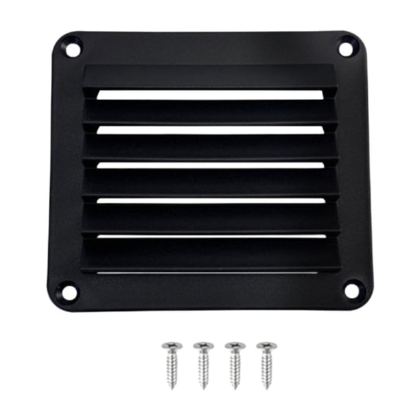 Ventilación de aire rectangular con rejilla marina de nailon, ventilación práctica y multifuncional Negro