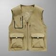 thumbnail image 2 of hotojiny Men's Cargo Vest Lightweight Zip up Sleeveless Travel Vest with Multi-pockets Outdoor Hiking Fishing Outwear, 2 of 4