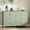 Green, variant on Juiluna Fluted Dresser for Bedroom, 47.2 Inch Wide 6-Drawer Wood Dresser, Modern Chest of Drawers, Storage Organizer Cabinet for Living Room, Hallway, Entryway, Natural Oak