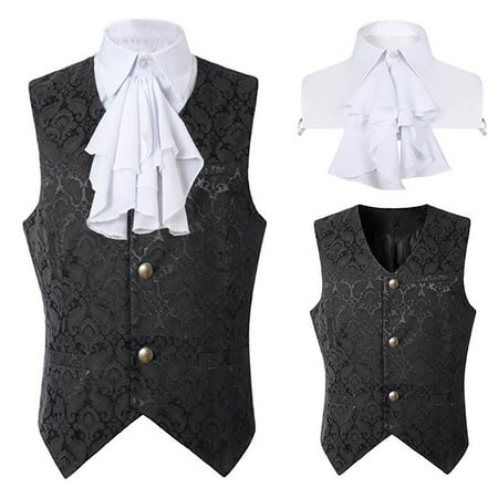 

Simplmasygenix Festival Costumes Dresses for Women Men s Medieval Costume Vintage Men s Short Vest Fake Collar Festival Costume
