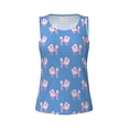 thumbnail image 4 of Xecao Cute Poodle Dog print women's scoop neck, loose-fit workout tank tops for the gym., 4 of 9