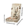 thumbnail image 3 of CaiYueKe Easter Bunny Chair Covers Set, Holiday Dining Decor, Festive Party Chair Slipcovers, Spring Home Table Setting, Washable Decorative Covers for Kitchen Dining Room Gatherings, 3 of 7