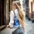 thumbnail image 7 of Stylish Leather Crossbody Bag 8.46x5.9x2.16In Easy To Carry Multi-Purpose Travel Hiking Shopping Fashion Bag Blue Elk, 7 of 7