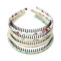 Unique Bargains 4pcs Teeth Comb Floral Headbands for Women